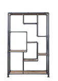 Brantley Book Shelf, Antique Oak & Sandy Gray Finish