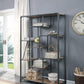 Brantley Book Shelf, Antique Oak & Sandy Gray Finish