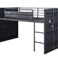 Cargo Twin Loft Bed w/Slide, Gunmetal Finish