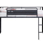 Cargo Twin Loft Bed w/Slide, Gunmetal Finish