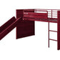 Cargo Twin Loft Bed w/Slide, Red Finish