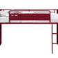 Cargo Twin Loft Bed w/Slide, Red Finish