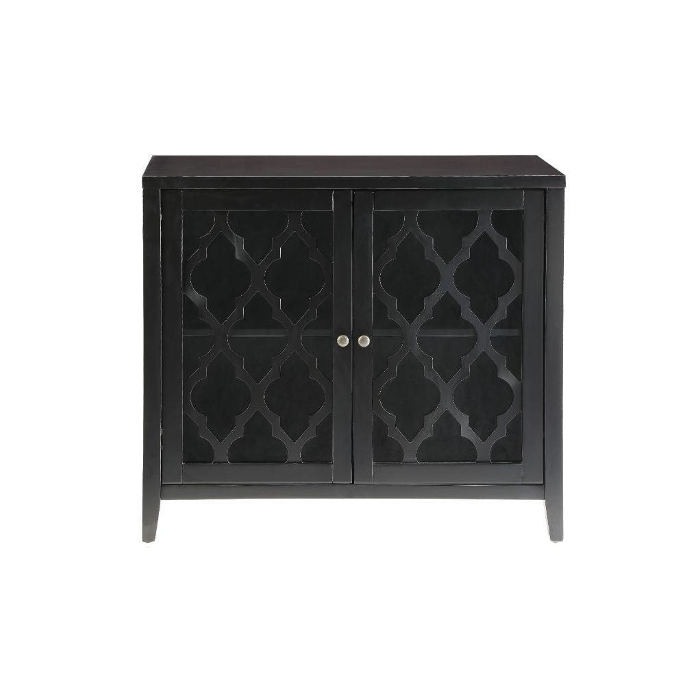 Ceara Console Cabinet, Black Finish