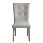 ACME Charnell Side Chair (Set-2), Gary PU & Oak Finish