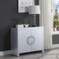 Cicero Console Table, Platinum Finish