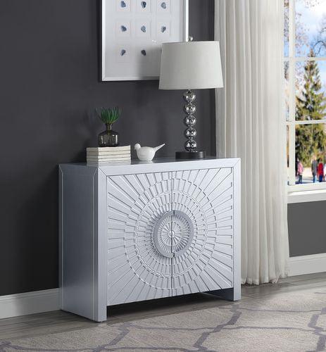 Cicero Console Table, Platinum Finish
