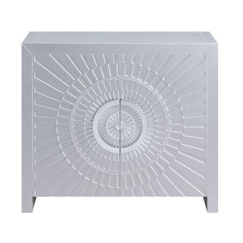 Cicero Console Table, Platinum Finish