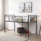Cordelia Twin Loft Bed w/Slide, Antique Oak, Sandy Black & Dark Bronze