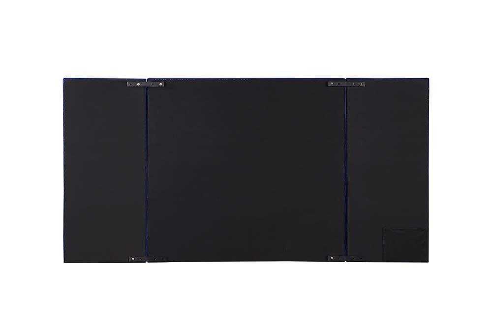 Damazy Queen Bed, Blue Velvet