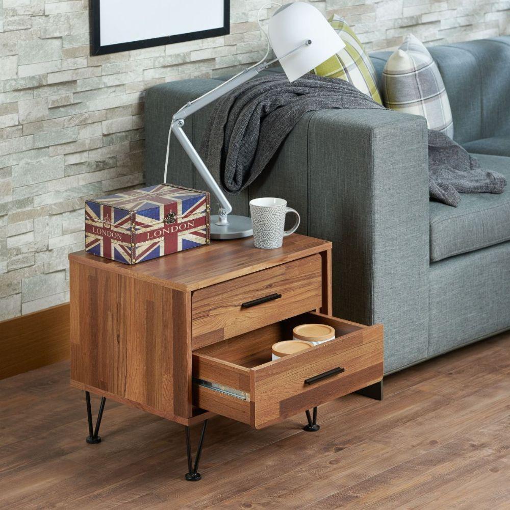 Deoss Accent Table, Walnut Finish