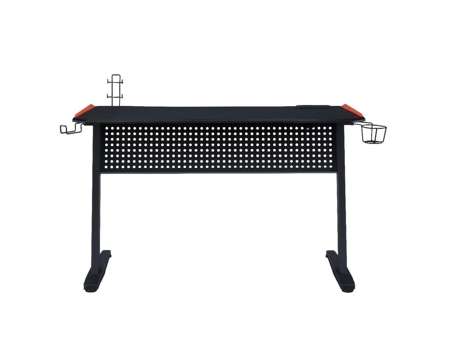 Dragi Gaming Table w/USB Port, Black & Red