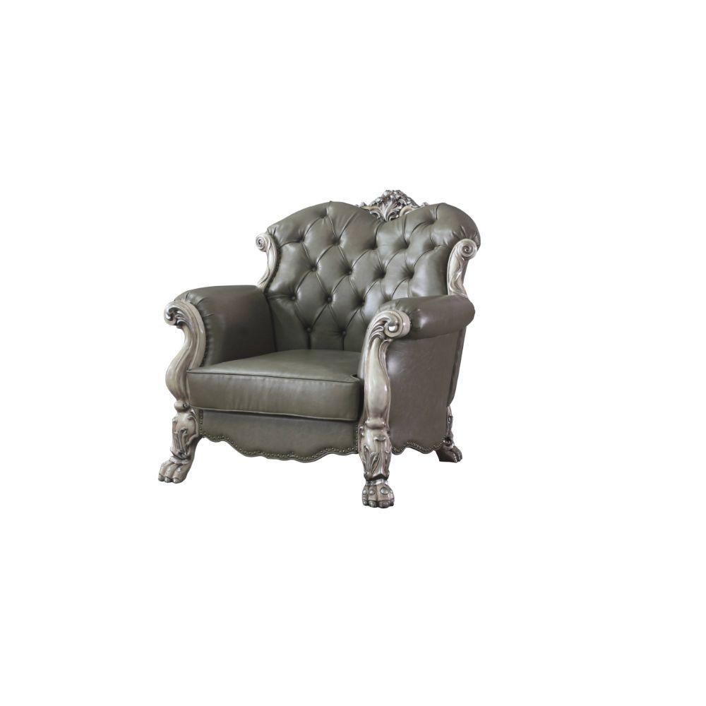 Dresden Chair w/ 1 Pillow, Vintage Bone White