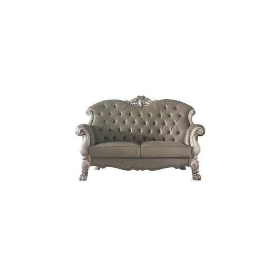 Dresden Loveseat w/ 3 Pillows, Vintage Bone White