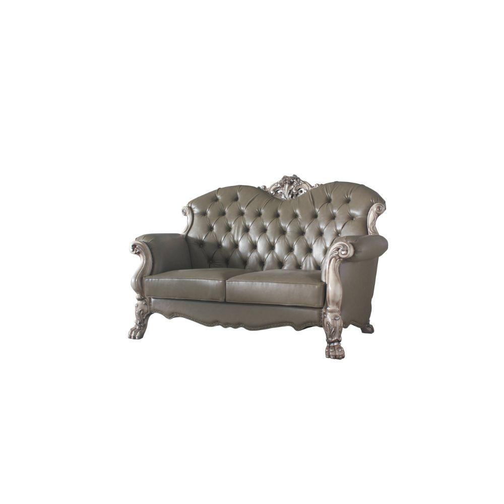 Dresden Loveseat w/ 3 Pillows, Vintage Bone White