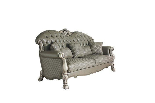 Dresden Sofa w/ 5 Pillows, Vintage Bone White