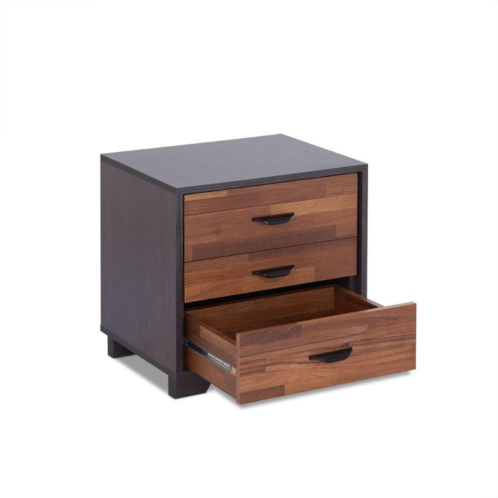 Eloy Accent Table, Walnut & Espresso Finish