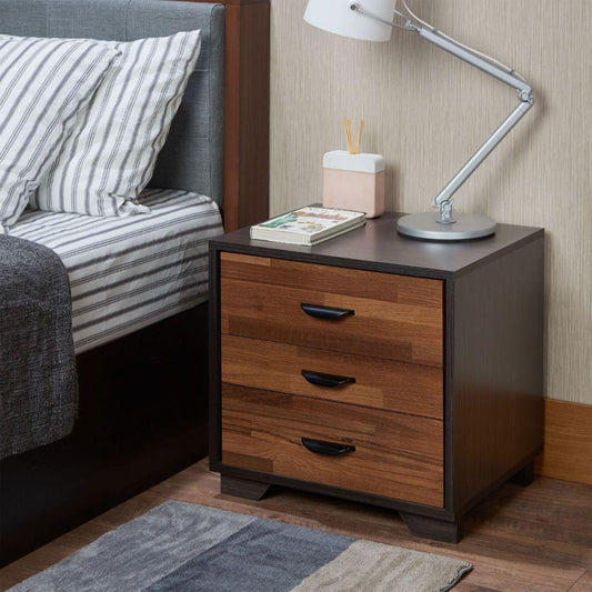 Eloy Accent Table, Walnut & Espresso Finish