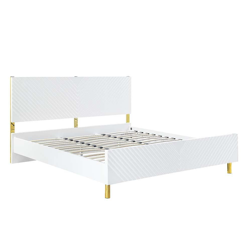 Gaines Queen Bed, White