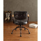 Hallie Office Chair, Vintage Black Top Grain Leather
