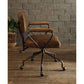 Hallie Office Chair, Vintage Whiskey Top Grain Leather