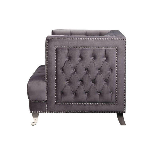 Hegio Loveseat w/2 Pillows, Gray