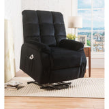 ACME Ipompea Recliner w/Power Lift & Massage, Black Velvet