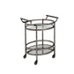 Lakelyn Serving Cart, Black Nickel & Clear Glass