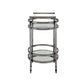 Lakelyn Serving Cart, Black Nickel & Clear Glass