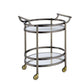 Lakelyn Serving Cart, Brushed Bronze & Clear Glass