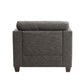 Laurissa Chair w/3 Pillows, Light Charcoal Linen