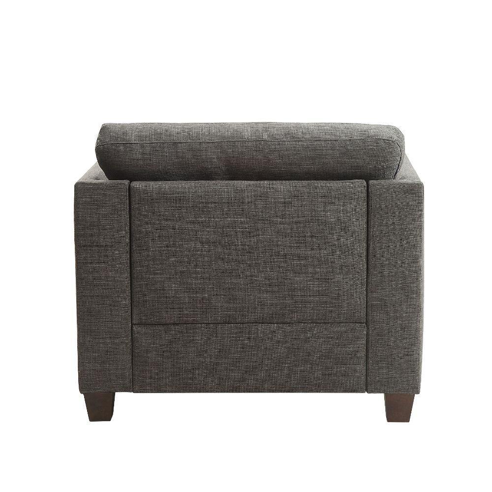 Laurissa Chair w/3 Pillows, Light Charcoal Linen
