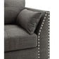 Laurissa Chair w/3 Pillows, Light Charcoal Linen