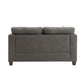 Laurissa Loveseat w/4 Pillows, Light Charcoal Linen