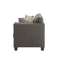 Laurissa Loveseat w/4 Pillows, Light Charcoal Linen