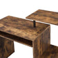 Lyphre Computer Desk, Weathered Oak & Black Finish