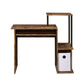 Lyphre Computer Desk, Weathered Oak & Black Finish