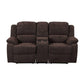 Madden Motion Loveseat w/Console, Brown