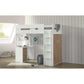 Nerice Twin Loft Bed, White & Oak