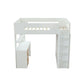 Nerice Twin Loft Bed, White & Oak