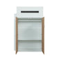 Nerice Twin Loft Bed, White & Oak