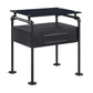 Nicipolis Nightstand, Sandy Gray & Glass