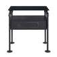 Nicipolis Nightstand, Sandy Gray & Glass