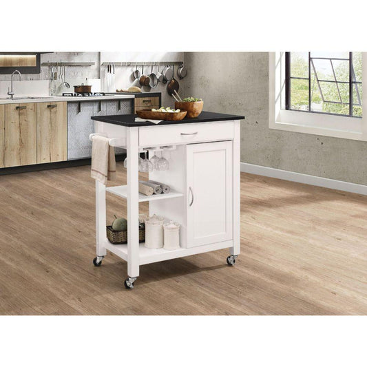 Ottawa Kitchen Cart, Black & White