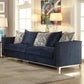 Phaedra Sofa w/5 Pillows, Blue
