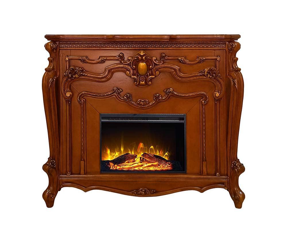 ACME Picardy Fireplace, Honey Oak Finish