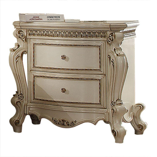 ACME Picardy Nightstand, Antique Pearl