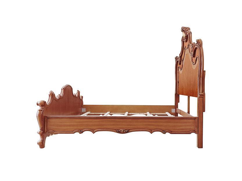 ACME Picardy Queen Bed, Honey Oak Finish