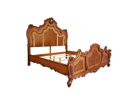 ACME Picardy Queen Bed, Honey Oak Finish