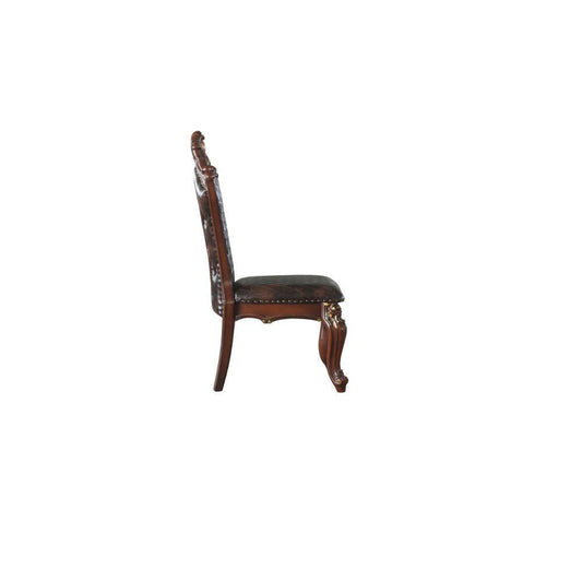 ACME Picardy Side Chair (Set-2), Honey Oak & PU