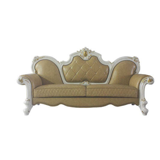 Picardy Sofa w/5 Pillows, Antique Pearl